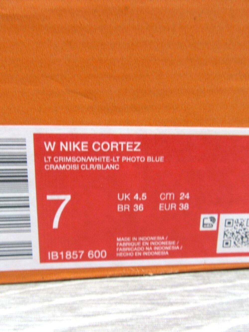 Nike Cortez Women's Size 7 Crimson Red Blue Sail White Sneakers NEW - Picture 13 of 13